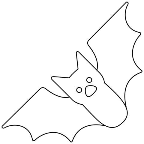 Bat Emoji Coloring Page